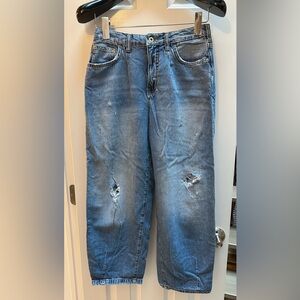 Pilcro The Breaker paper bag ripped jeans - 27 Petite